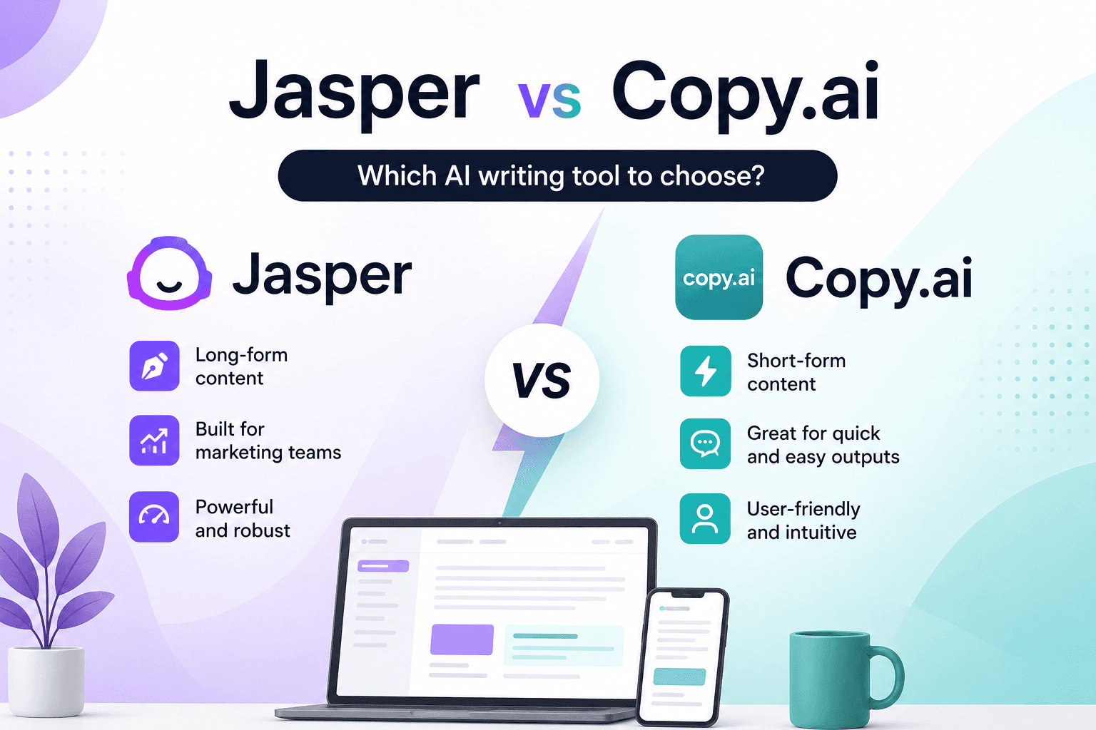 Article illustration: Jasper vs Copy.ai: which AI writing tool to choose